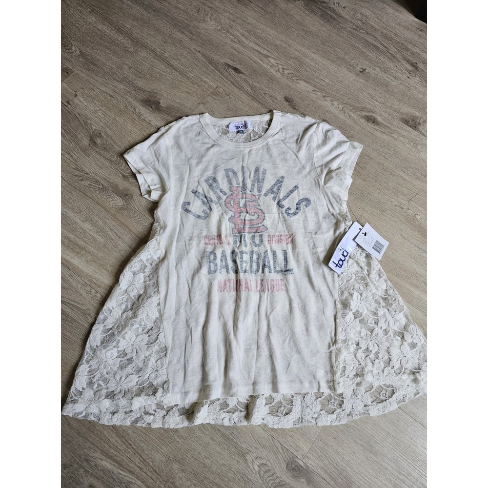 Cardinals Womens Medium Touch NWT Lace loose T-shirt